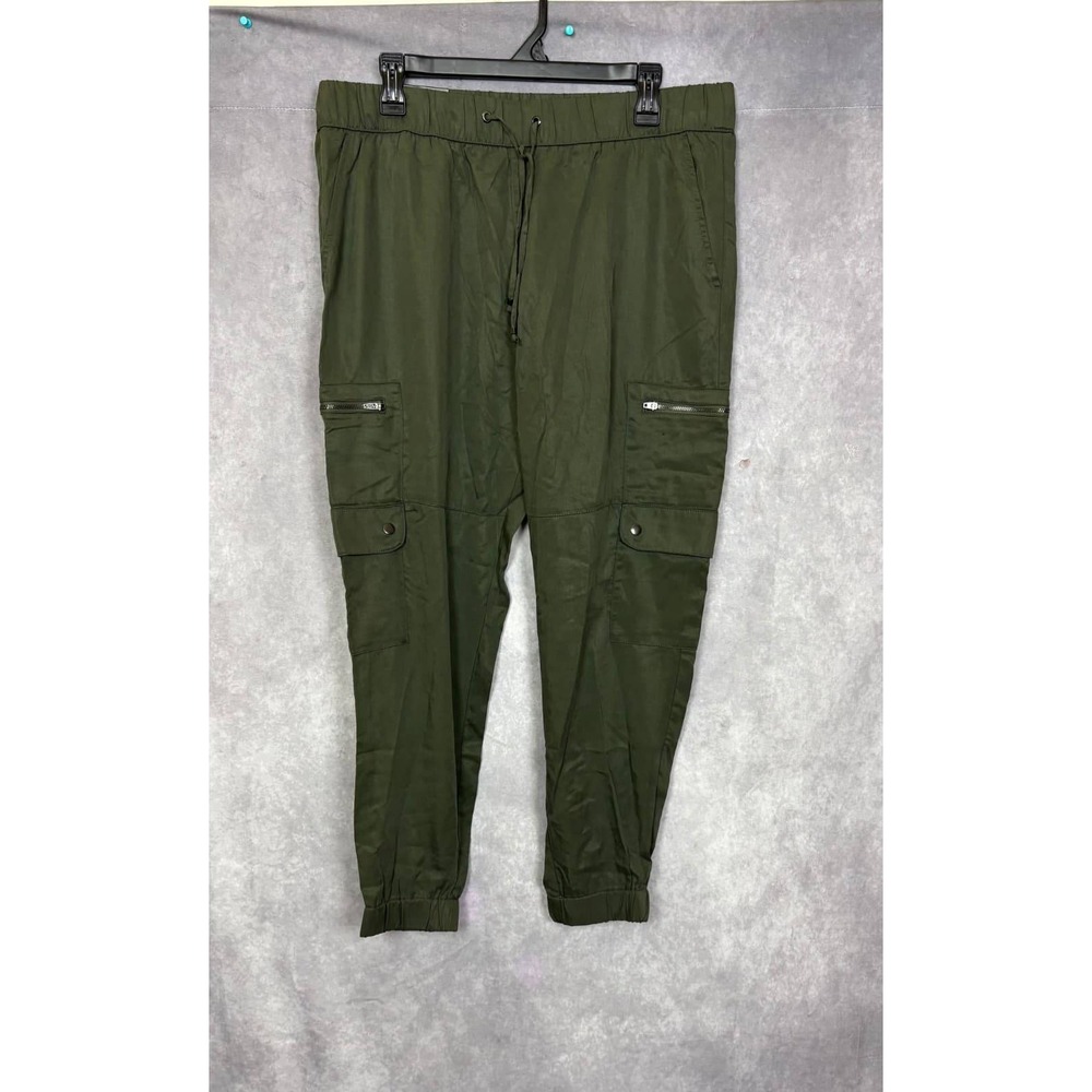 Banana Republic Tencel Cargo Joggers Olive Green Large NWT